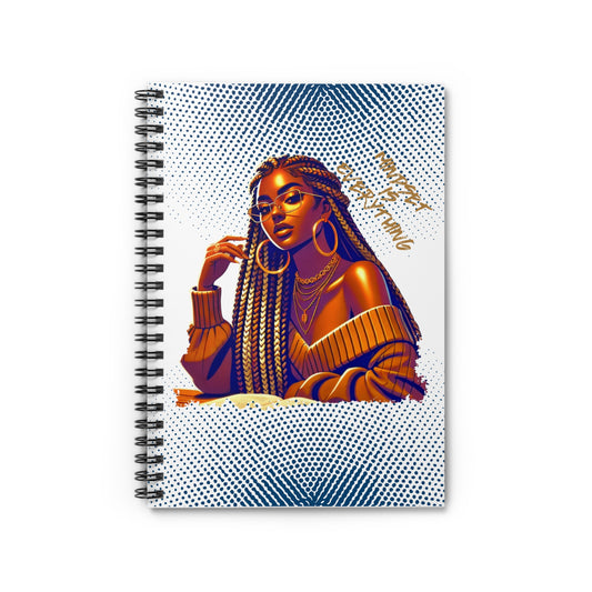 Spiral Notebook — Afrocentric Fashion Portrait Ruled Journal
