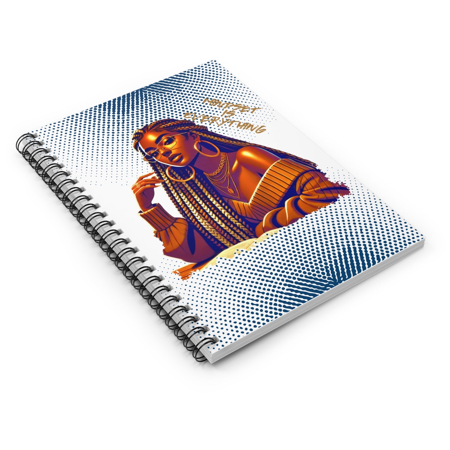 Spiral Notebook — Afrocentric Fashion Portrait Ruled Journal