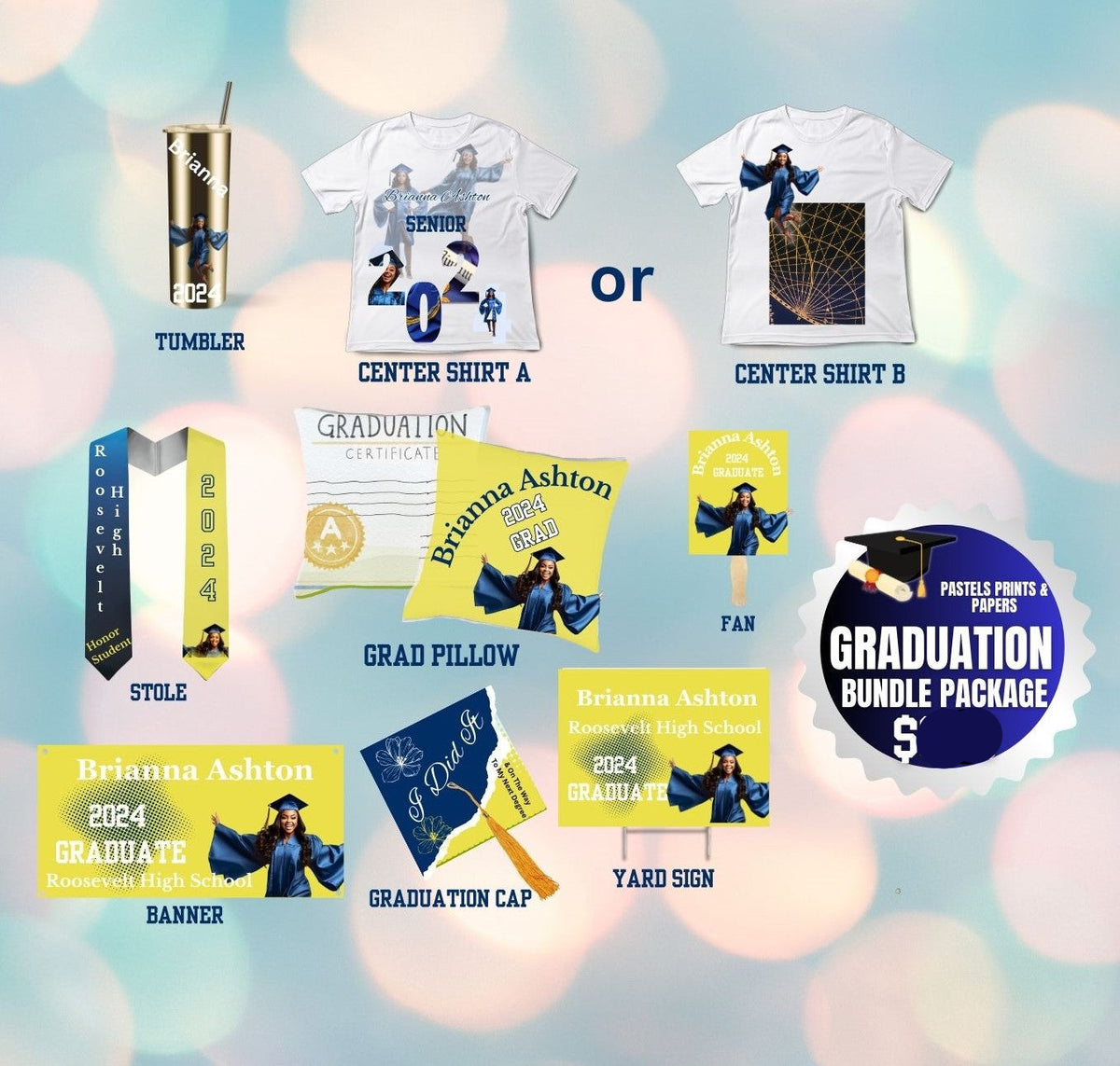 Graduation Bundle Bundles - Graduation – Pastels, Prints & Papers by So Well Design Ink, LLC